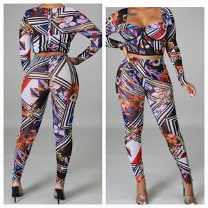 Floral Geometric Women's Jumpsuit